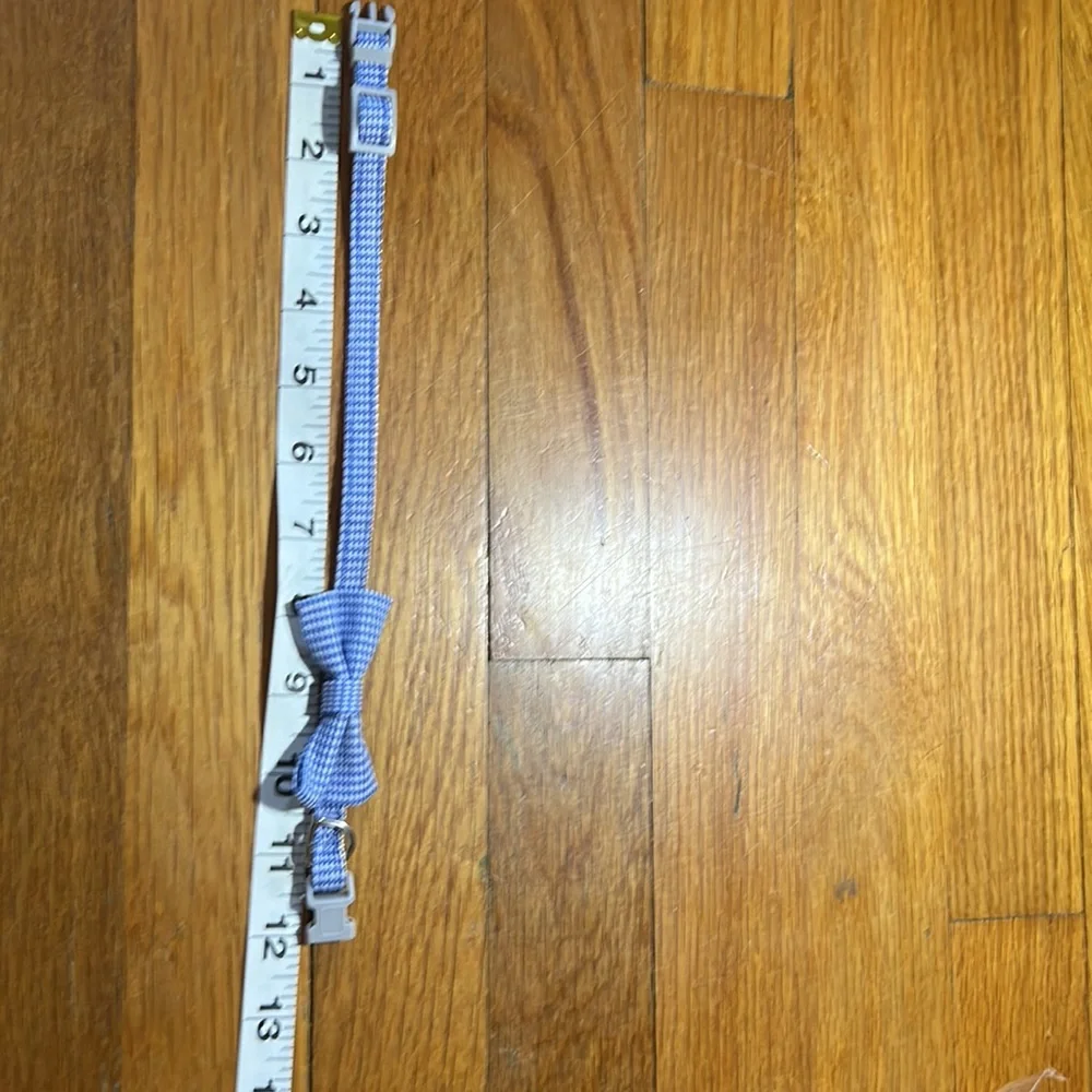 BOGO Blue and White Checked Pet Collar